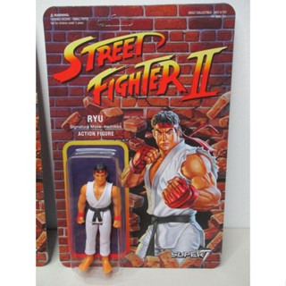 Super7 CAPCOM STREET FIGHTER II RYU REACTION FIGURE MOC ยังไม่เปิดใหม่