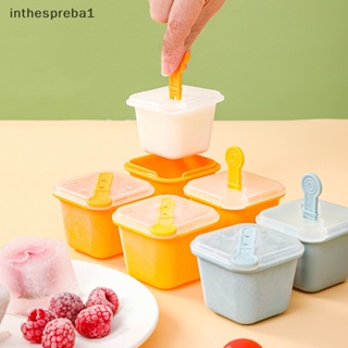 Inthespreba1^^ แม่พิมพ์ไอศกรีม ซิลิโคน แม่พิมพ์ไอศกรีม DIY นํากลับมาใช้ใหม่ได้ เครื่องทําป๊อปไอศกรีม *ใหม่