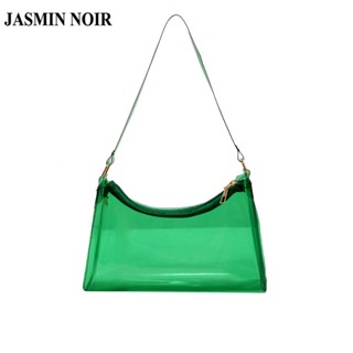 Jasmin NOIR Jelly กระเป๋าสะพายไหล่ กระเป๋าถือ ขนาดเล็ก เรียบง่าย สําหรับสตรี