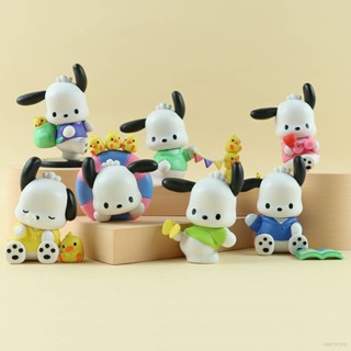 Yb โมเดลฟิกเกอร์ Sanrio Pachacco ของเล่น ของสะสม ตกแต่งบ้าน รถยนต์ สําหรับเด็ก 7 ชิ้น