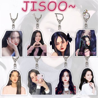 พวงกุญแจอะคริลิค Jisoo Black-Pink สีดํา สีชมพู จํานวน 1 ชิ้น