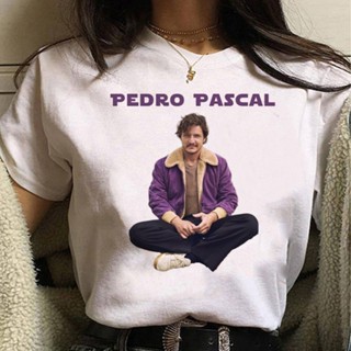 เสื้อยืด พิมพ์ลายกราฟฟิค Pedro Pascal สําหรับผู้หญิง