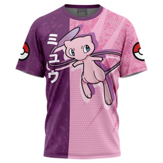 เสื้อยืด พิมพ์ลายโปเกม่อน Mew Attack