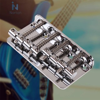 สะพานสายโครเมี่ยม สไตล์วินเทจ สําหรับกีตาร์ เบสแจ๊ส Fender 4 สาย พร้อม Scr 4 ชิ้น [Norton.th]