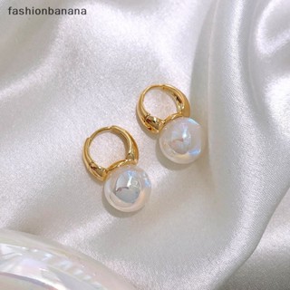 [fashionbanana] ต่างหูห่วง ประดับลูกปัด เครื่องประดับแฟชั่น สําหรับผู้หญิง