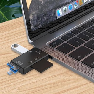 [ElectronicMall01.th] Au- 6 in 1 เครื่องอ่านการ์ด Type-C OTG USB 3.0 สําหรับการ์ดรีดเดอร์ดิจิทัล TF