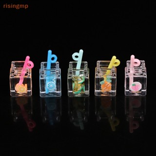 [risingmp] ขวดแก้วใส่ชานม ผลไม้ ขนาดเล็ก คละสี Diy 10 ชิ้น