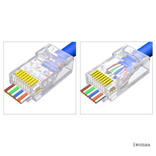 Iwo Rj45 ปลั๊กเชื่อมต่ออีเธอร์เน็ต คริสตัล สําหรับ CAT6 CAT5E Netw