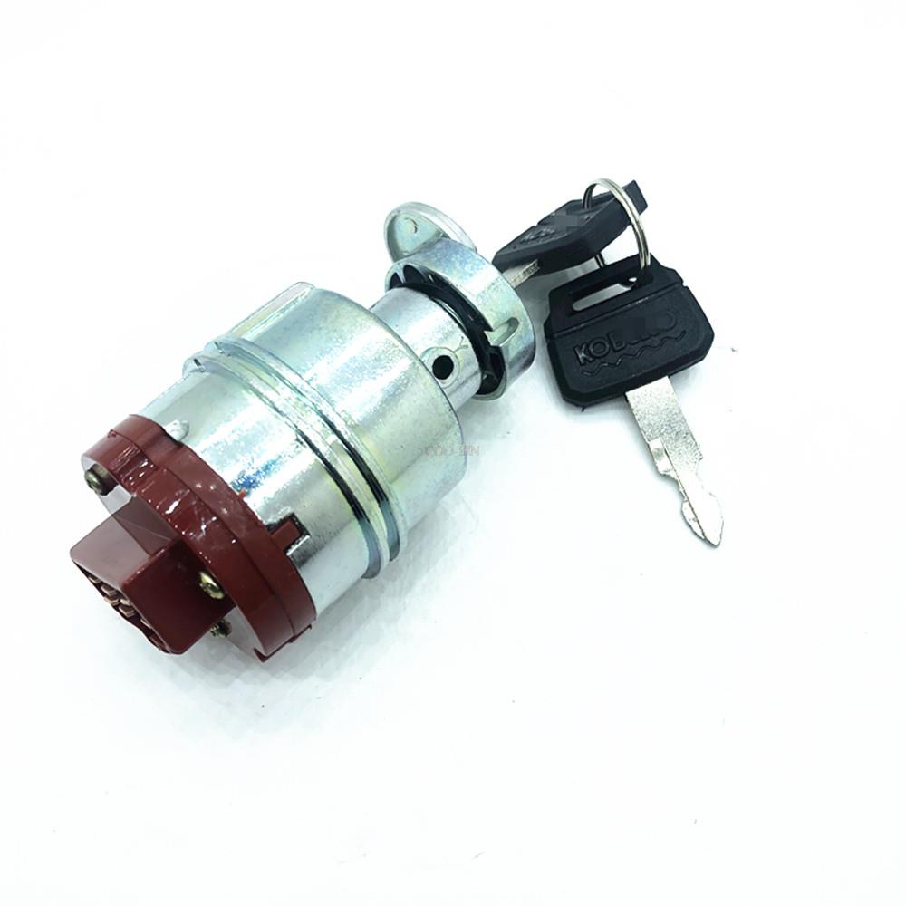 Kobelco ชิ้นส่วนรถขุด SK200-8 สวิตช์จุดระเบิดสตาร์ทไฟฟ้าสวิตช์จุดระเบิด SK135SR SK70SR อุปกรณ์เสริมค