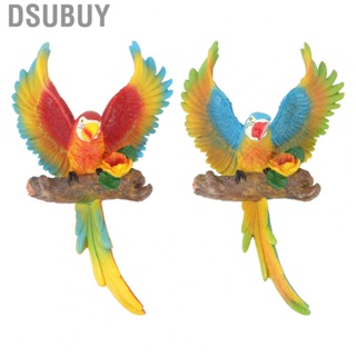 Dsubuy Parrot Decoration Statues  Vivid Shape Exquisite Outdoor Decor Wall Hanging for Yard