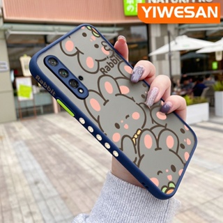 สําหรับ Huawei Nova 5T Honor 20 Pro เคสการ์ตูนกระต่ายน่ารัก แฟชั่น ฝ้า แข็ง เคสโทรศัพท์ ขอบ ซิลิโคนนิ่ม เคสกันกระแทก