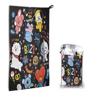 Bt21 Universe ผ้าขนหนูนุ่ม ดูดซับน้ําได้ดี แห้งเร็ว สําหรับเด็ก และผู้ใหญ่ 40x80 ซม.