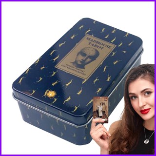 Tarot Deck Tinbox Madhouse Tarot Fortune Telling Game in English Standard Tarot Decks with Guidebook for notath