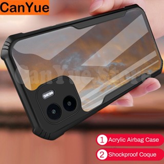 Xiaomi Remdi A1 A2 A1+ A2+ Plus 12 12C A1Plus A2Plus Transparent Acrylic Soft TPU Edges Hybrid Case Shockproof Bumper Phone Casing Corner Airbag Anti Drop Camera Protect Back Cover