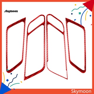 Skym* สติกเกอร์คาร์บอนไฟเบอร์ กันน้ํา กันรอยขีดข่วน สําหรับติดมือจับประตูรถยนต์ Porsche Macan 2014-2021 4 ชิ้น