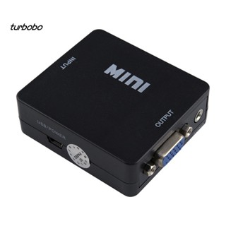 Turbobo Mini HW2109 HDMI-compatible to VGA อะแดปเตอร์แปลงสายเคเบิ้ลชาร์จ USB