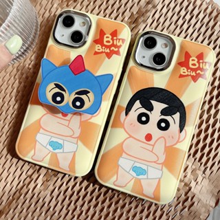 เคสโทรศัพท์มือถือ TPU กันกระแทก ลาย Action Kamen Shinchan Biu Biu สําหรับ Apple IPhone 14 13 12 11 Pro Max