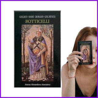 Golden Botticelli ไพ่ทาโรต์ 78 ใบ พร้อมหนังสือคู่มือ สําหรับผู้เริ่มต้น