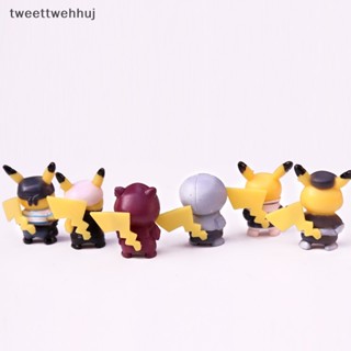 โมเดลฟิกเกอร์ การ์ตูนโปเกม่อน Tw Pikachu ขนาดเล็ก ของเล่นสําหรับเด็ก