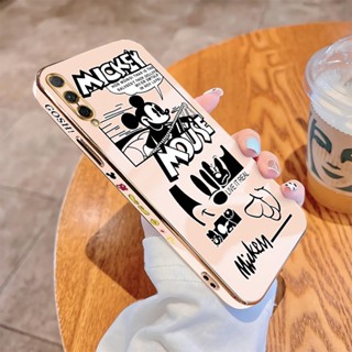 เคสโทรศัพท์มือถือนิ่ม ขอบสี่เหลี่ยม ลายมิกกี้เมาส์ หรูหรา สําหรับ Honor X9A 5G X10 20 50 Lite 70 5G Magic4 Magic5 9X Pro