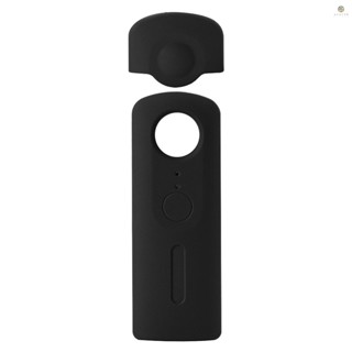 Andoer เคสซิลิโคน ป้องกันกล้อง พร้อมฝาปิดเลนส์ สําหรับกล้อง Ricoh Theta V 360 องศา