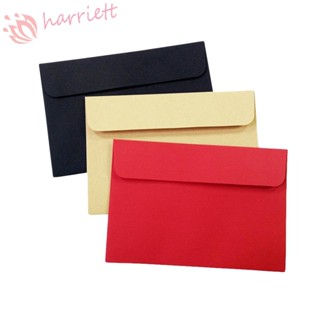 Harriett ซองจดหมายกระดาษทรงซองจดหมายสีดําสีแดงสไตล์วินเทจ