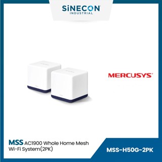 Mercusys เมอร์คิวซิส รุ่น H50G-2PK อุปกรณ์ขยายสัญญาณ AC1900 Whole Home Mesh Wi-Fi System(2PK)