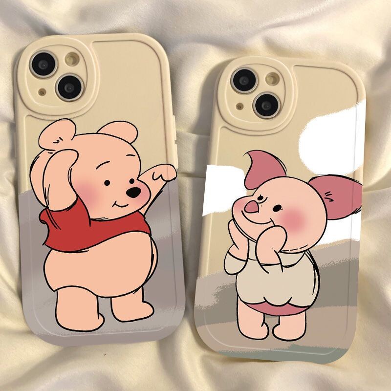 เคส Iphone 11 12 13 14 Pro Max IPX Xr Xs Max 7 8 6s Plus แฟชั่นและน่ารักคู่ซิลิโคนเคสโทรศัพท์