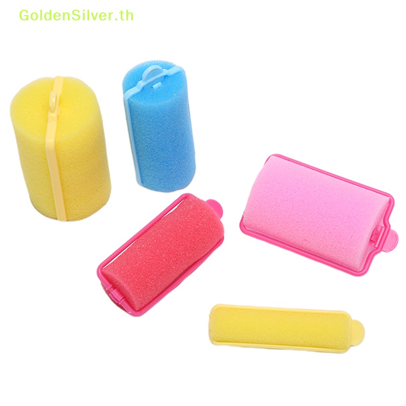 GoldenSilver 1 ชุดโฟมลูกกลิ้งฟองน้ําดูแลเส้นผมสไตล์วินเทจ Soft Curler TH