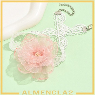 [Almencla2] สร้อยคอโชคเกอร์ ลูกไม้ ดอกไม้ สําหรับผู้หญิง คริสต์มาส งานแต่งงาน เจ้าสาว