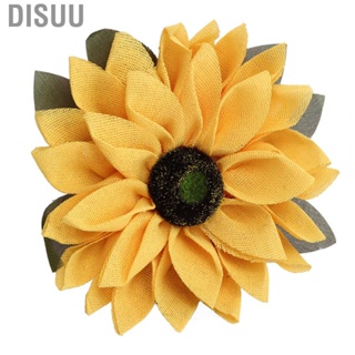 Disuu Sunflower Wreath For Front Door Round Artificial Yellow 15.7in