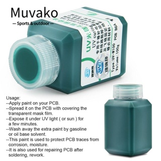 MUVAKO บัดกรีเชื่อมบัดกรี UV หมึกสีเขียว 100 กรัม ป้องกันการกัดกร่อน สําหรับ BGA PCB