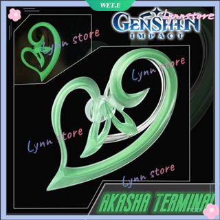 Genshin ต่างหูเรซิ่นเรืองแสง ปรับได้ สําหรับแต่งคอสเพลย์