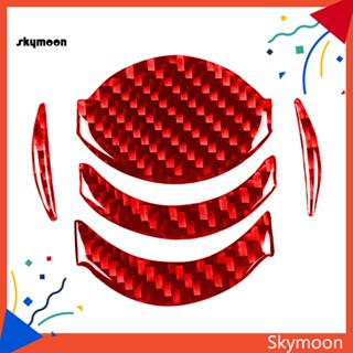 Skym* สติกเกอร์คาร์บอนไฟเบอร์ ทนต่อการสึกหรอ สําหรับตกแต่งแผงช่องแอร์ภายในรถยนต์ GTR R35 2008-2016 5 ชิ้น