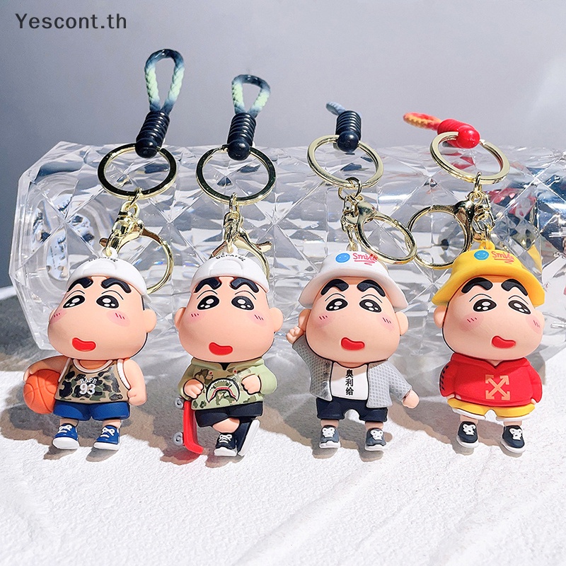 Yescont พวงกุญแจฟิกเกอร์ PVC ลายการ์ตูนชินจังน่ารัก ของขวัญวันเกิด สําหรับผู้หญิง