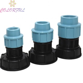 【COLORFUL】IBC Tank Adapter Blue/Black Garden Hose Faucet Plastic Straight Fitting