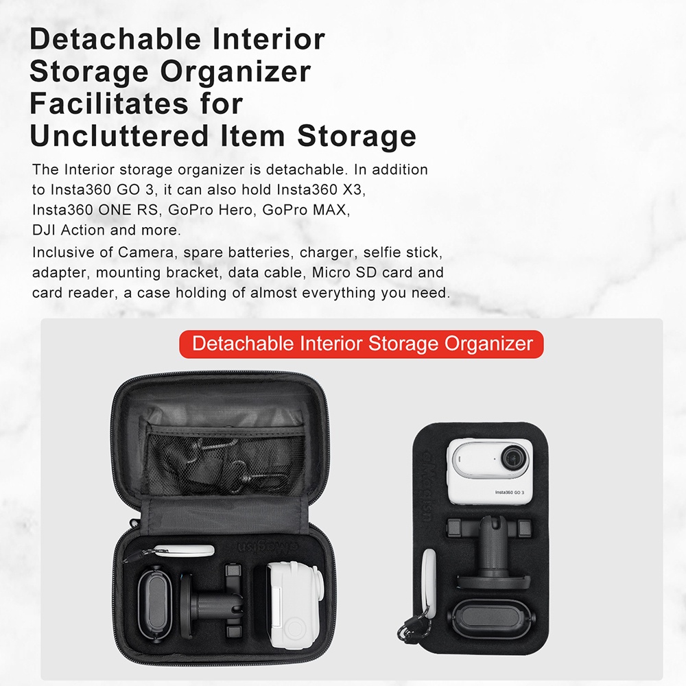 สําหรับ Insta360 GO 3/GO 3S Handy กระเป๋าสะพายสี Monocoque คลัทช์สําหรับ Insta360 GO 3 กรณี