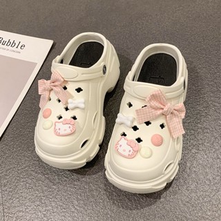 Ann.Fashion รองเท้าแตะผู้หญิง รองเท้าหัวโตแตะพื้นหนา มี3สี เพิ่มความสูง มีตัวติดรองเท้า สูง1.5นิ้ว #sy150