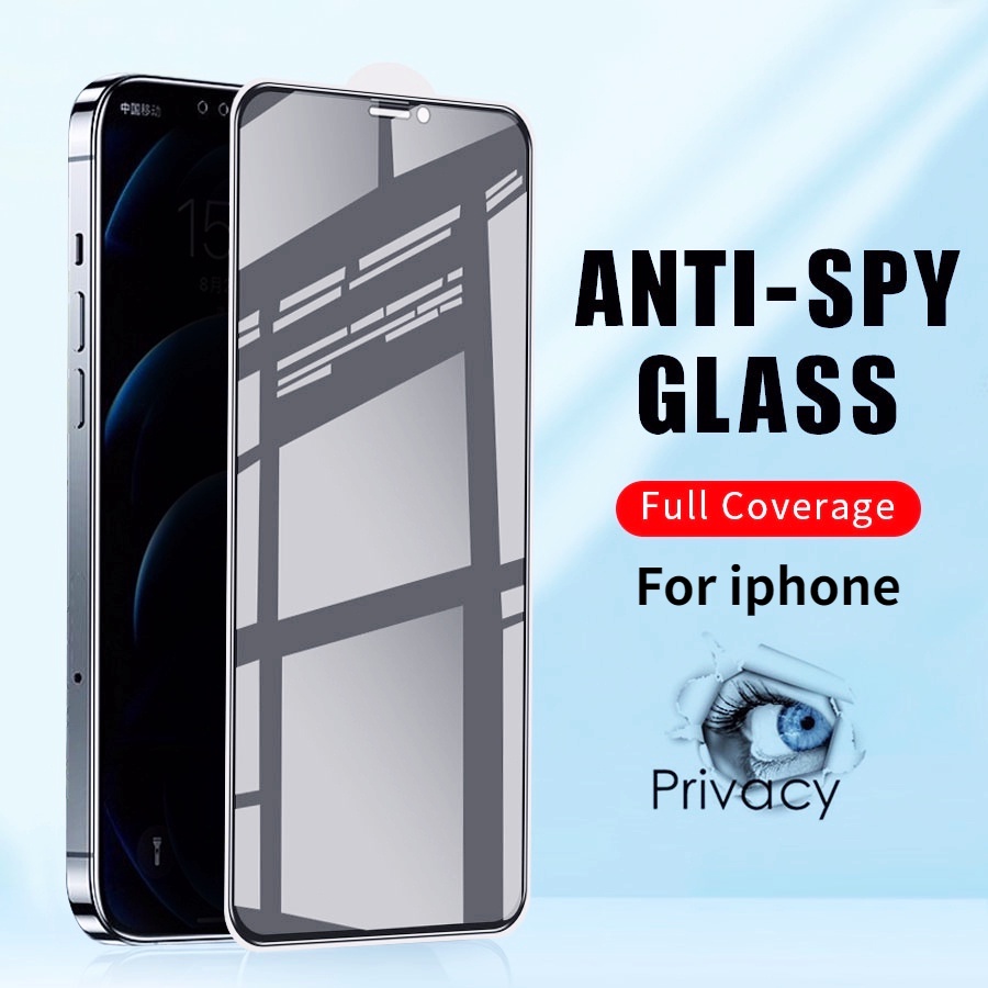 กระจกนิรภัย กันแอบมอง เพื่อความเป็นส่วนตัว สําหรับ iPhone 14 13 12 11 Pro Max Plus Mini 6 6S 7 8 Plus SE X XR XS Max