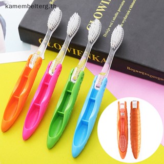 Kam แปรงสีฟัน แบบพับได้ สุ่มสี สําหรับตั้งแคมป์ เดินป่า TH