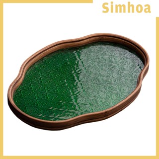 [SIMHOA] ถาดไม้เก็บของ ลาย Begonia สําหรับตกแต่งขนมหวาน ขนมปัง