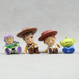 ฟิกเกอร์ Toy Story Alien Woody Jessie Buzzy ของเล่นสําหรับเด็ก 4 ชิ้น