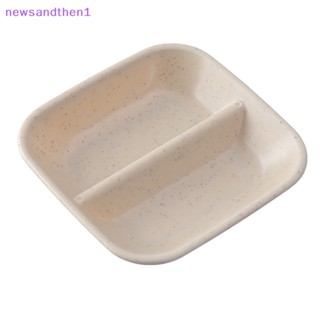 Newsandthen1 2 ชิ้น ฟางข้าวสาลี จานปรุงรส ซอส จานดอง ขนมขบเคี้ยว จานแยก ขนาดเล็ก ครัวเรือน แบ่งเครื่องปรุงรส จานดี
