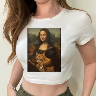 Mona Lisa เสื้อครอปท็อป 90s สไตล์แฟรี่ สําหรับผู้หญิง