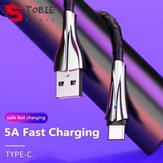 TOBIE สายชาร์จโทรศัพท์มือถือ Type C USB Micro USB 5A 1 ชิ้น