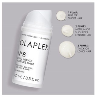 Olaplex No. มาส์กบํารุงเส้นผม 8 เส้น ให้ความชุ่มชื้น 100 มล.