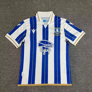 เสื้อกีฬาแขนสั้น ลายทีมชาติฟุตบอล Sheffield Wednesday 23-24 ชุดเหย้า สําหรับผู้ชาย ไซซ์ S-XXL