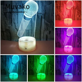 MUVAKO โคมไฟตั้งโต๊ะ Led ภาพลวงตา พร้อมไมโครโฟน