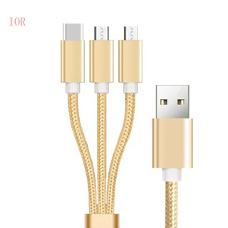 Ior สายชาร์จ USB เป็น Micro USB TypeC สําหรับโทรศัพท์ แท็บเล็ต