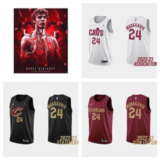 Cleveland Cavaliers #24 Lauri Markkanen เสื้อสเวตเตอร์ของเสื้อบาสเก็ตบอล NBA Jersey